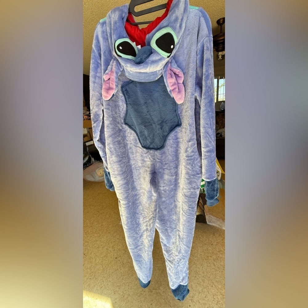 Stitch adult One Piece Pajamas Costume size M - Picture 2 of 11